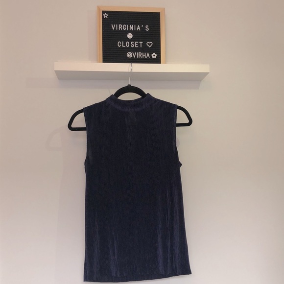 GUESS Tie neck Navy blue top - Picture 8 of 13